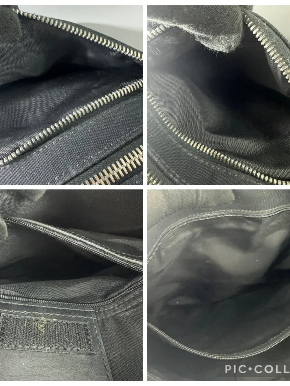 Authentic Coach #6411 Black Canvas with Leather Accents messenger Bag